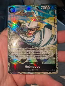 One Piece TCG Helmeppo OP11-092 SR Alternate Art Parallel Navy Sword - Image 1