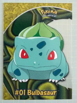 2000 Topps Pokemon TV Animation Series 2 #PC2 Bulbasaur Clear Card - Image 1