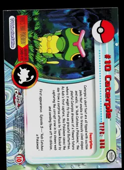Pokemon Card - Caterpie Topps Chrome TV Animation Edition 10 Foil - Image 2