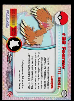 Pokemon Card - Fearow Topps Chrome TV Animation Edition 22 Foil - Image 2