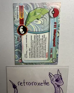 Topps Chrome Series 1 Pokemon TV Animation Card #11 Metapod Base Chrome LP - Image 2