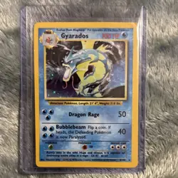 Pokemon Gyarados Base Set Holo Rare Stage 1 100HP 006/102 English Card - Image 4