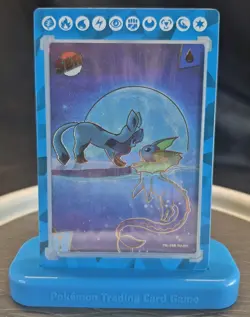 Pokemon Glaceon & Vaporeon SBR No.001 Eif Origin 3.0 Card w BLUE Ultra Pro Case - Image 1