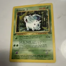 Pokemon TCG Nidoran F Jungle 1st Edition 57/64 60 HP Common Regular English Card - Image 1