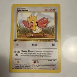 Pokemon TCG Spearow Jungle 1st Edition 62/64 50 HP Common Regular English Card - Image 1