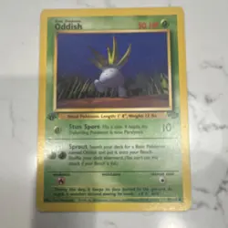 Pokemon TCG Oddish Jungle 1st Edition 63/64 50 HP Common Regular English Card - Image 1