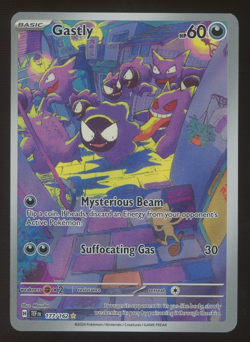 Pokemon Trading Card Game TCG PTCG Gastly Illustration Rare IR Holo Card 177/162 - Image 1
