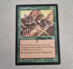 UNPLAYED SIGNED NM MTG Magic Uktabi Wildcats Mirage JOHN MATSON EDH CUBE VTG - Image 1