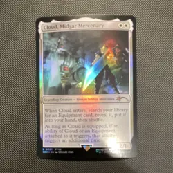 Final Fantasy Cloud, Midgar Mercenary Foil Promo MTG Universes Beyond - Image 1