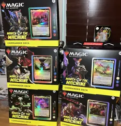 MTG-March of the Machines-Commander Decks Set of 5. In original case box - Image 1