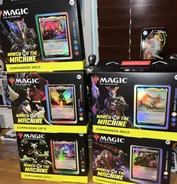 MTG-March of the Machines-Commander Decks Set of 5. In original case box - Image 3