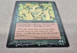 UNPLAYED SIGNED MTG Mirage Nettletooth Djinn NM Janine Johnson EDH CUBE VINTAGE - Image 2