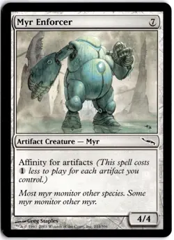 Myr Enforcer Normal C Mirrodin 211 LP - Image 1