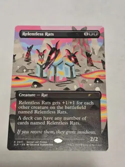 🔥 BORDERLESS Relentless Rats | Secret Lair Drop Showdown | MTG - NM/M! WOW! - Image 1