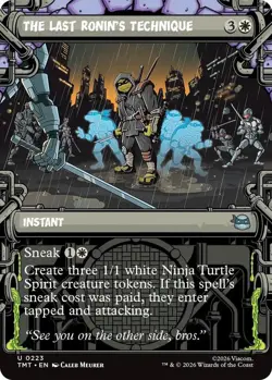 MTG The Last Ronin's Technique (Showcase) Foil NM | 223 TMT U - Image 1