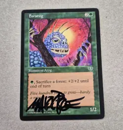 UNPLAYED SIGNED NM Foratog NM Mirage Magic MTG MARK POOLE EDH CUBE VINTAGE - Image 1