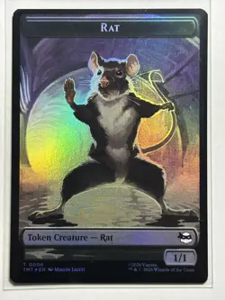 Rat // Copy Double-Sided Token Foil Teenage Mutant Ninja Turtles 6 // 1 NM MTG - Image 1