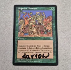 UNPLAYED SIGNED NM Superior Numbers Magic MTG Mirage Geof Darrow MATRIX EDH VTG - Image 1