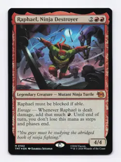Raphael, Ninja Destroyer (Foil) 0102 (M) MTG Teenage Mutant Ninja Turtles (TMT) - Image 1