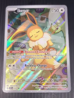 Pokemon Eevee Holo Promo 173 SVP Scarlet & Violet Basic 50 HP English 2025 - Image 1