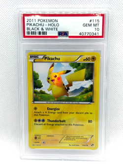 POKEMON BLACK & WHITE PIKACHU #115 SECRET RARE HOLO PSA 10 GEM MINT #40770341 - Image 1