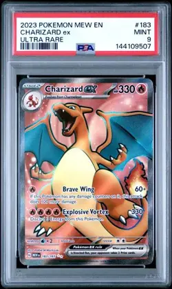 PSA 9 CHARIZARD EX 183 ULTRA RARE SCARLET & VIOLET 151 POKEMON MINT - Image 1