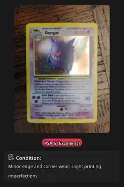 Pokemon Gengar Legendary Collection Holo Rare English PSA 5 Card #11/110 - Image 1