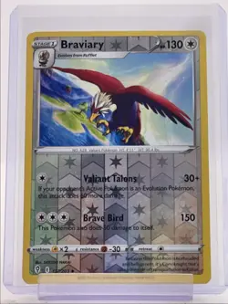 BRAVIARY 2021 POKEMON SWSH EVOLVING SKIES REVERSE HOLO 137/203 Q2045 - Image 1
