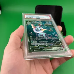 2021 POKEMON SWSH182 VAPOREON VMAX PREMIUM COLLECTION FULL ART PSA 9 - Image 3