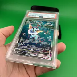 2021 POKEMON SWSH182 VAPOREON VMAX PREMIUM COLLECTION FULL ART PSA 9 - Image 4
