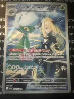Pokemon TCG Destined Rivals Cynthia’s Roserade 184/182 Illustration Rare NM - Image 1
