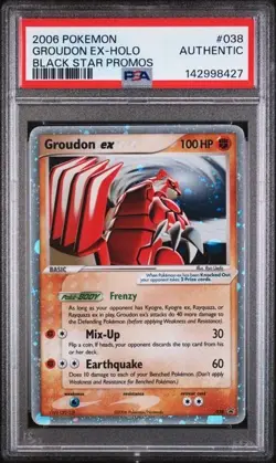 PSA 0 AUTHENTIC 2006 Pokemon Groudon EX Holo Foil Rare 038 Black Star Promos - Image 1