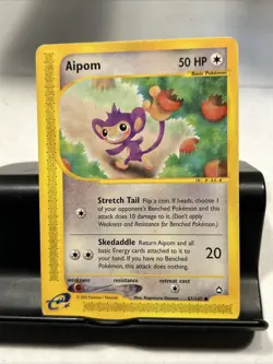 Pokemon Aquapolis 67/147 Aipom Card - Image 1