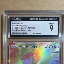 Pokemon Articuno GX Rainbow Rare Holo 171/168 Sm-Celestial Storm CGC 9 2018 - Image 2