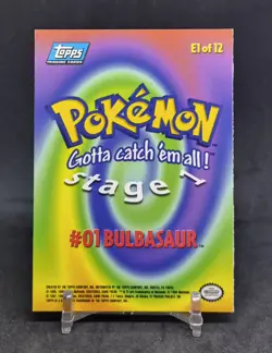 1999 TOPPS POKEMON MOVIE #01 BULBASAUR - Image 2