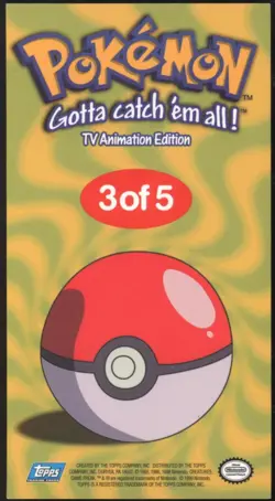 BR | Topps Pokemon 1999 TV Animation Series #1 | BOX TOPPER | Bulbasaur 3 of 5 - Image 2