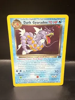 Pokemon Vintage Dark Gyarados 8/82 Holo Team Rocket Prerelease Promo WOTC G - Image 1