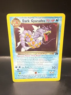 Pokemon Vintage Dark Gyarados 8/82 Holo Team Rocket Prerelease Promo WOTC G - Image 2