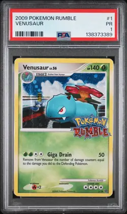 PSA 1 PR 2009 Pokemon Rumble Venusaur 1/16 Holo Foil Rare Promo - Image 1