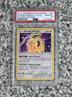 Shining Arceus Holo Shining Legends Pokemon Sun & Moon #57/73 PSA 10 - Image 1