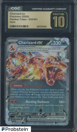 2024 Pokemon PAF EN Double Rare #054 Charizard ex CGC 10 PRISTINE - Image 1