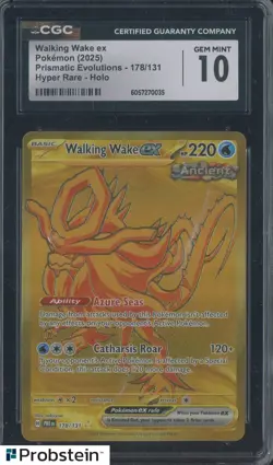2025 Pokemon PRE EN Hyper Rare #178 Walking Wake ex CGC 10 GEM MINT - Image 1