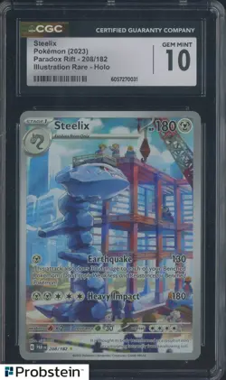 2023 Pokemon PAR EN Illustration Rare #208 Steelix CGC 10 GEM MINT - Image 1