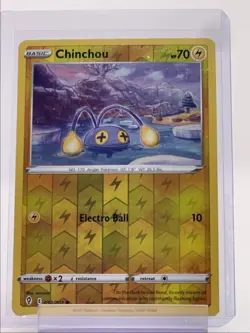 CHINCHOU 2021 POKEMON SWSH EVOLVING SKIES REVERSE HOLO 052/203 Q2045 - Image 1