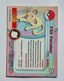 Pokemon Topps Chrome - Persian #53 - TV Animation Edition - LP - Image 2