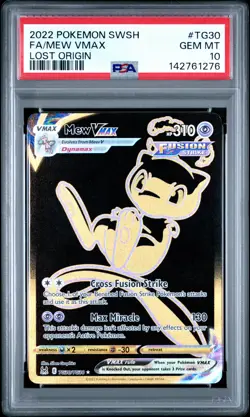 2022 POKEMON SWORD & SHIELD LOST ORIGIN #TG30 FULL ART/MEW VMAX PSA 10 - Image 1