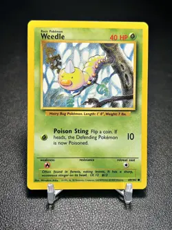 1999 Pokemon Base Set Unlimited Weedle 69/102 - LP - Image 1