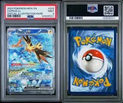 2023 POKEMON MEW EN-151 SPECIAL ILLUSTRATION RARE #202 ZAPDOS EX PSA 9 - Image 3