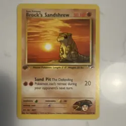 Pokemon Brock's Sandshrew Gym Heroes 1st Edition 072/132 50 HP Common - Image 1