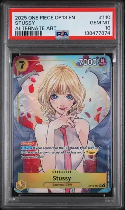 2025 Stussy OP13-110 Alternate Art Foil Carrying on His Will English PSA 10 - Image 1